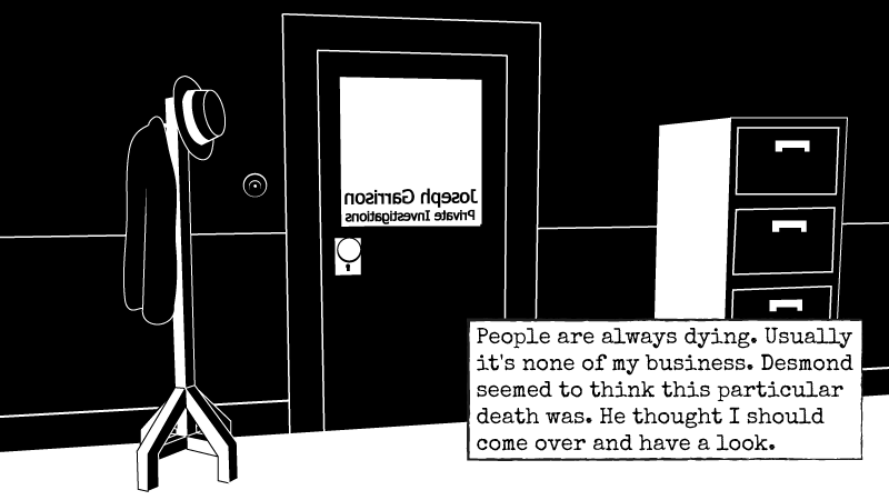 The front entrance to Joe Garrison's office from the inside